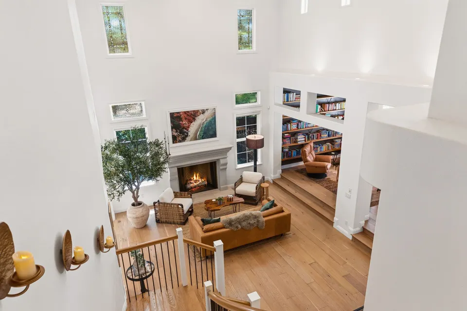 Living room seen from the upper landing